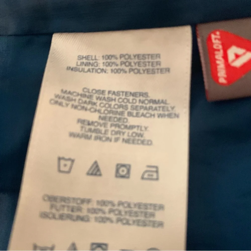 Lands End Quilted Puffer Packable Jacket in Teal Large Petite